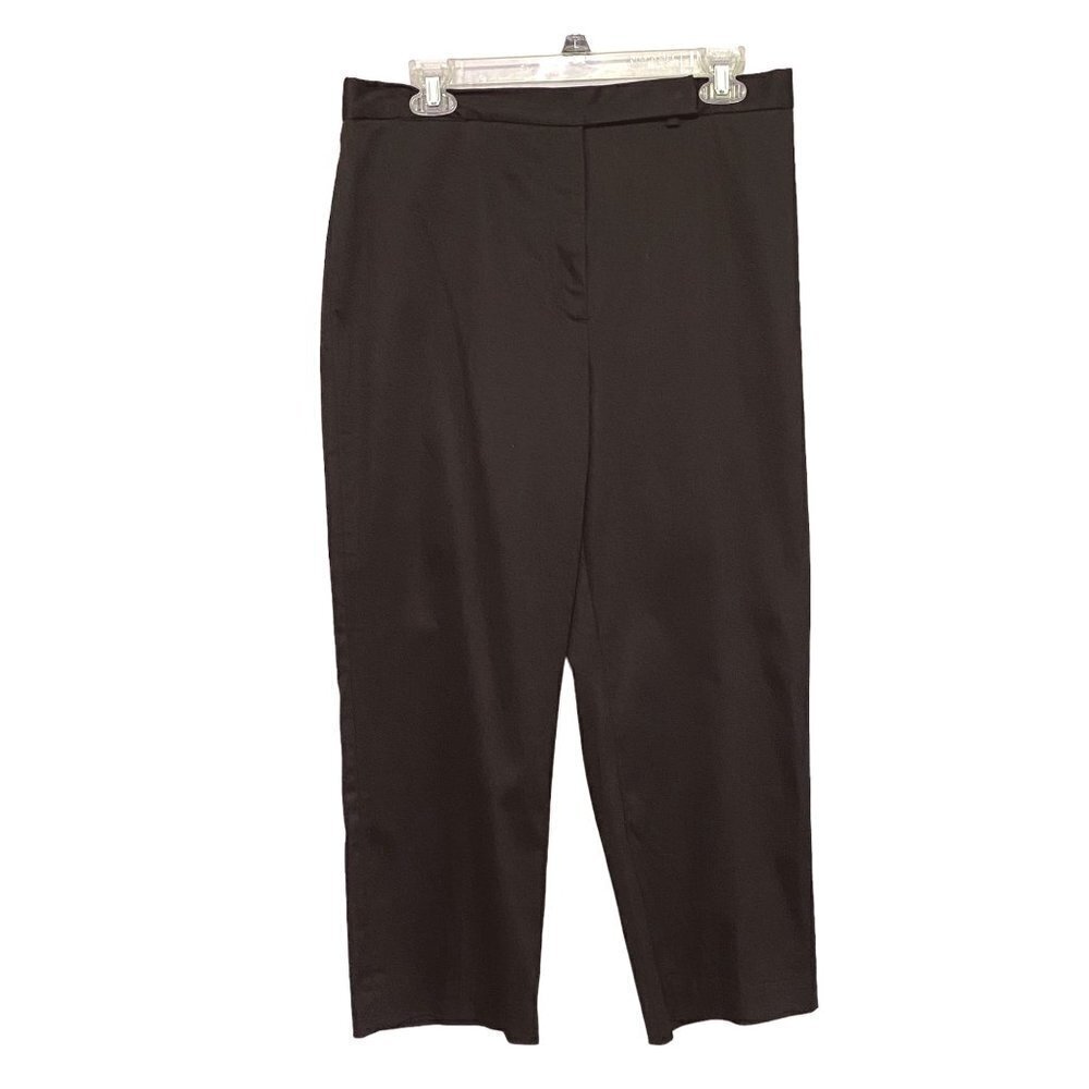 New Amanda Smith Stretch Straight Leg Black Ankle Pants Women's Size‎ 12
